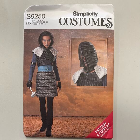 Simplicity S9200 Pattern Halloween Women's Cosplay Fantasy Costume Sz 6-14 Uncut - Picture 1 of 5